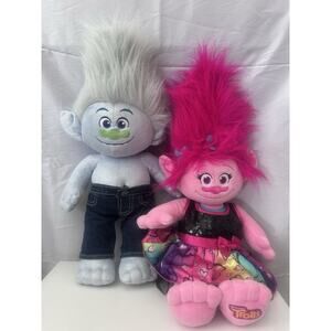 Build A Bear Trolls Princess Poppy with Diamond Plush Stuffed Doll Cute 18"